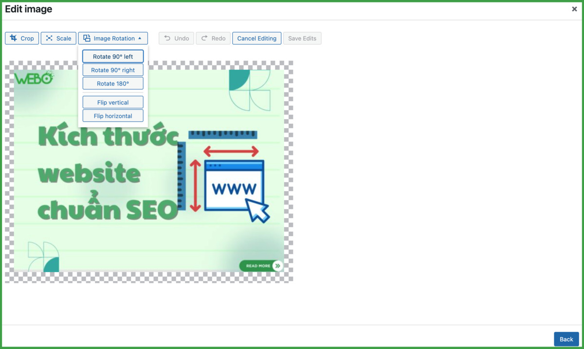 các công cụ thay đổi kích thước website