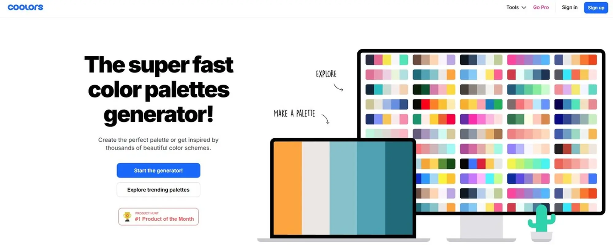 công cụ mockup website bằng coolors