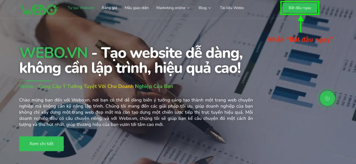 truy cập trang đăng ký webo