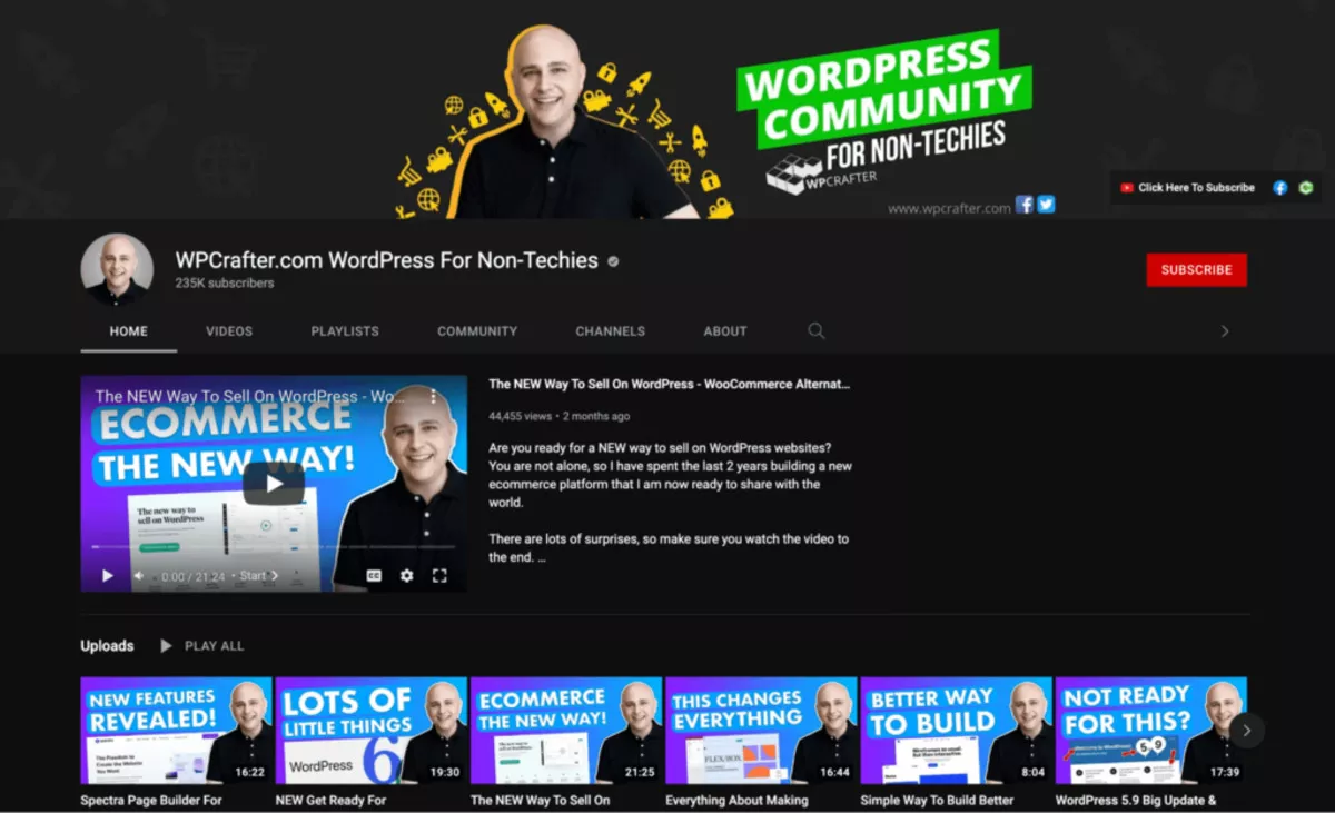 kênh wpcrafter cũng là một trong những blog & kênh youtube tốt nhất để học elementor