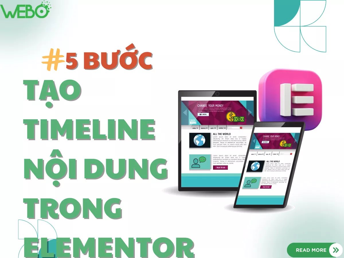 5 Bước tạo dòng thời gian nội dung trong Elementor