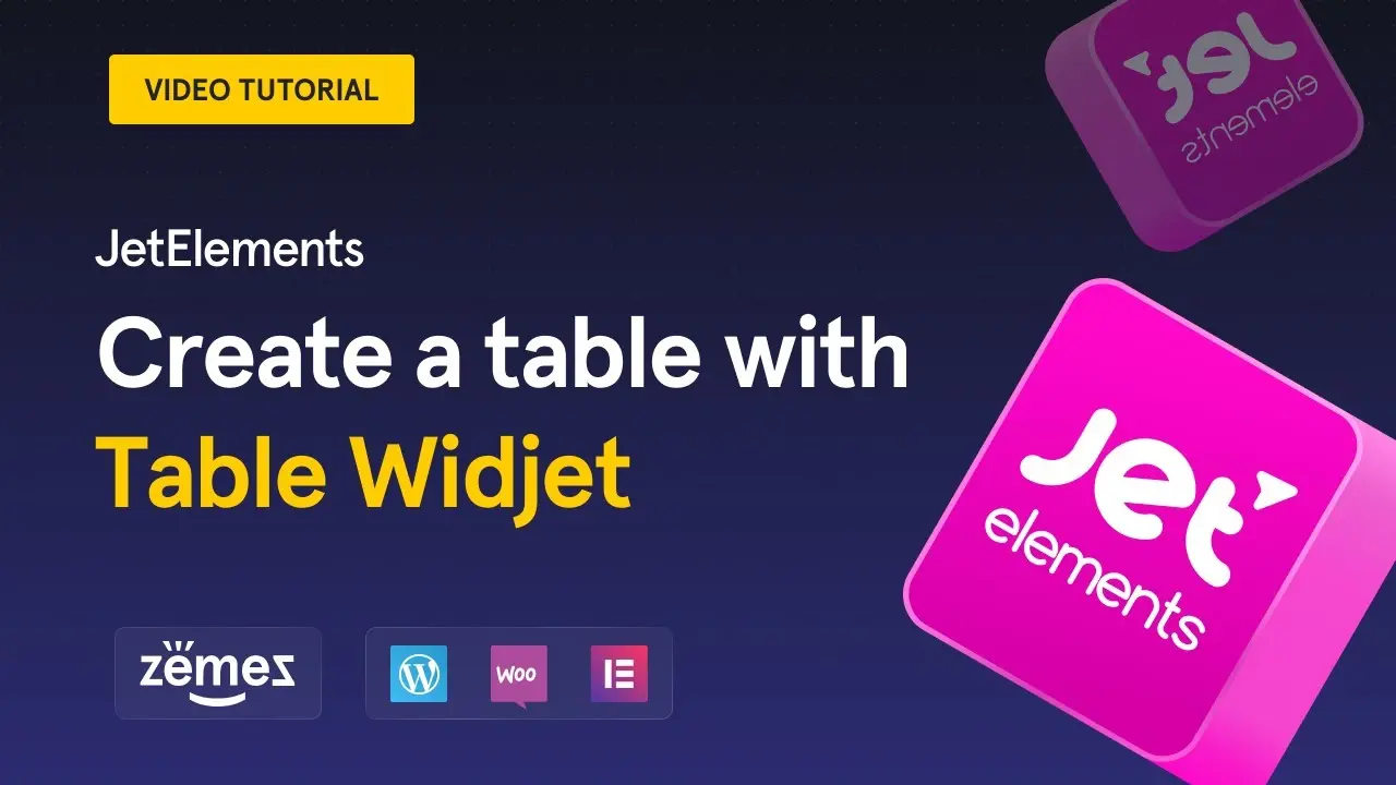 plugin tạo bảng so sánh trong elementor - jetelements table widget 