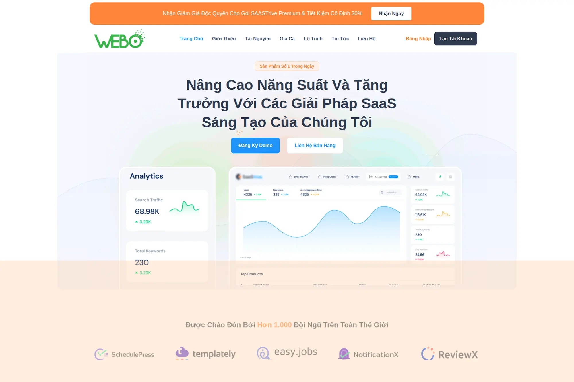 saastrive - saas website