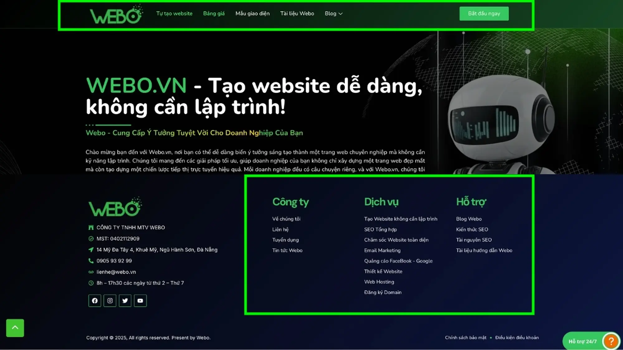tối ưu liên kết nội bộ thông qua các khu vực cố định