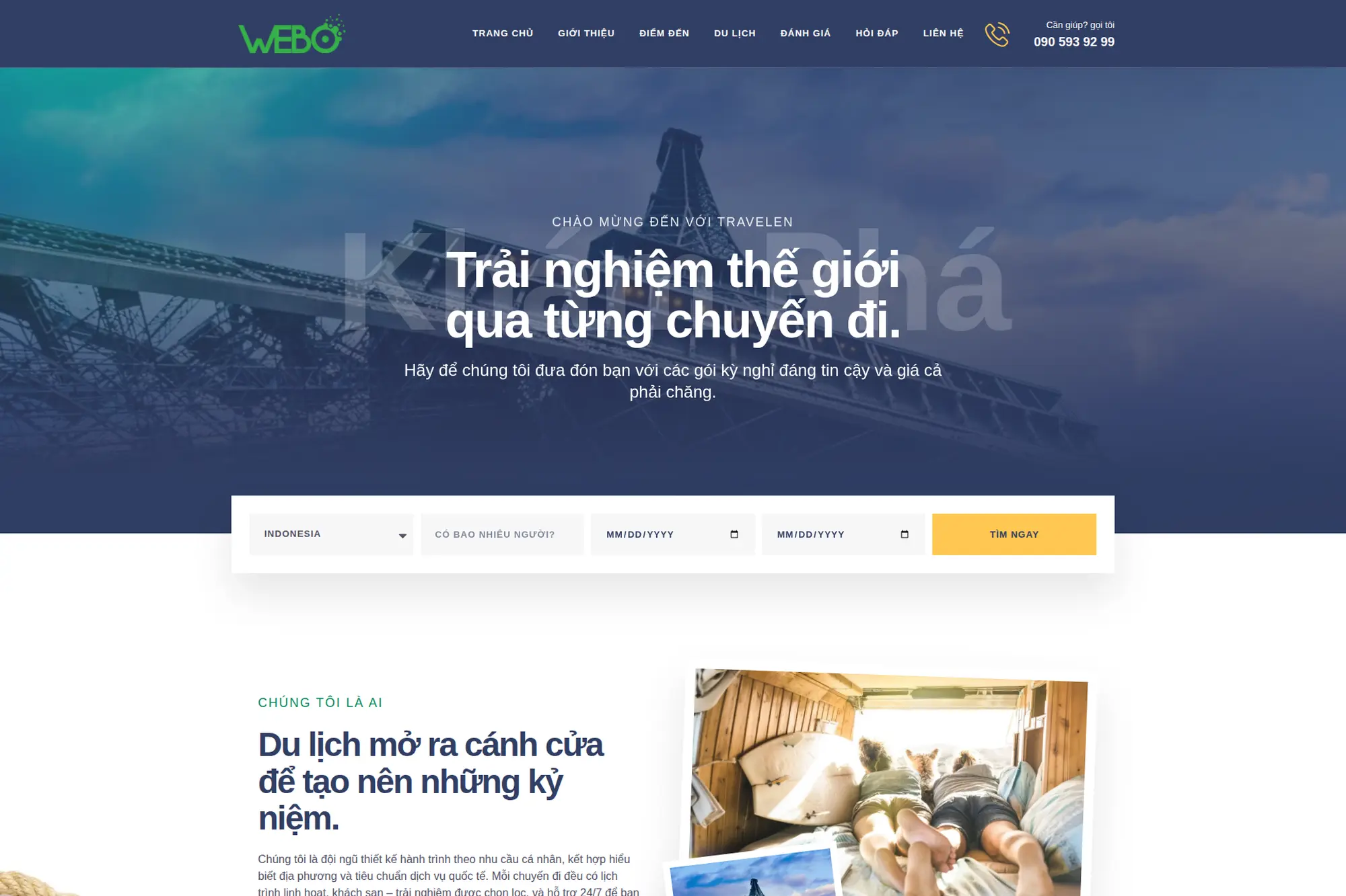 travelen - website du lịch