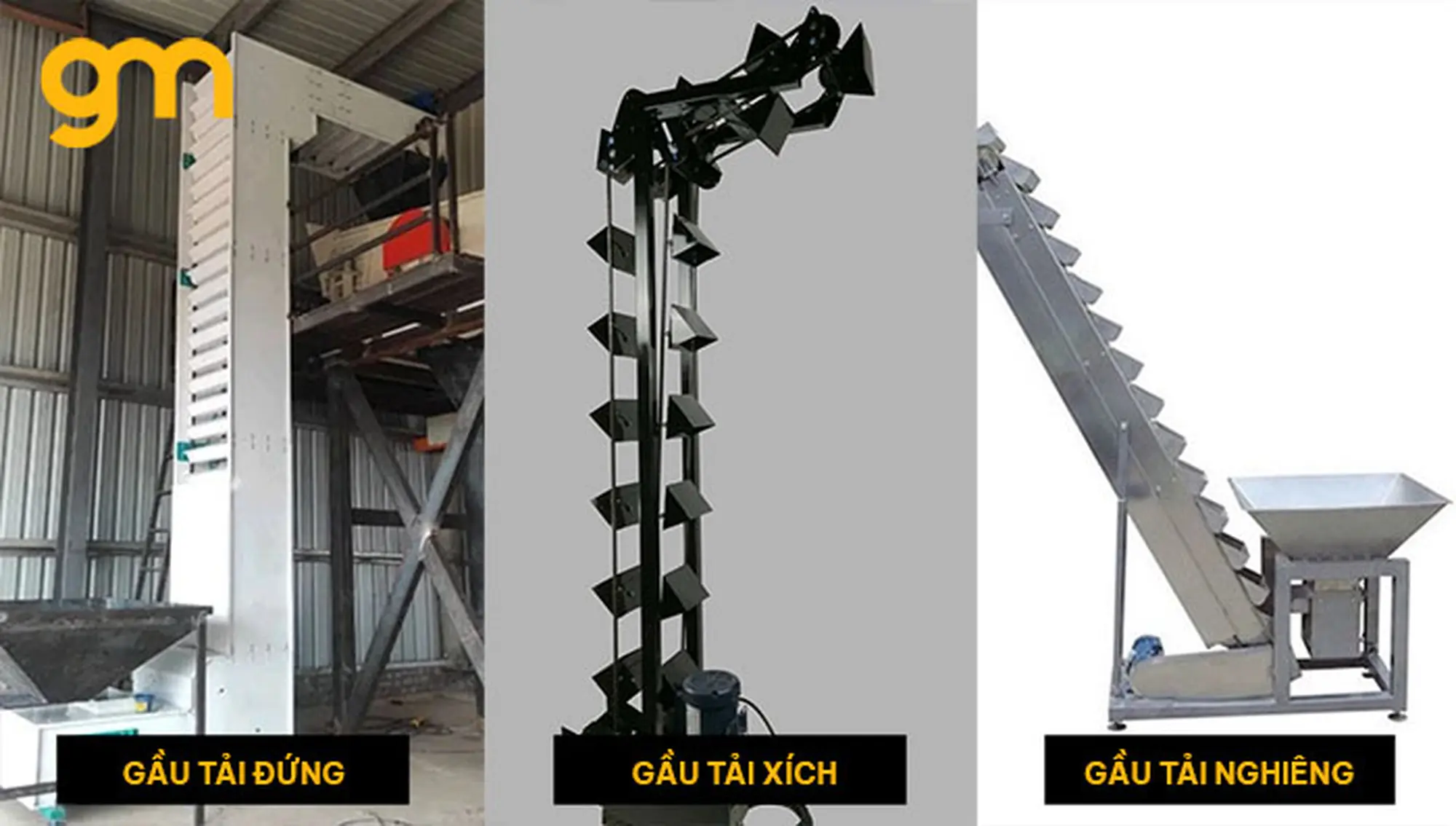 Phân loại các gầu tải