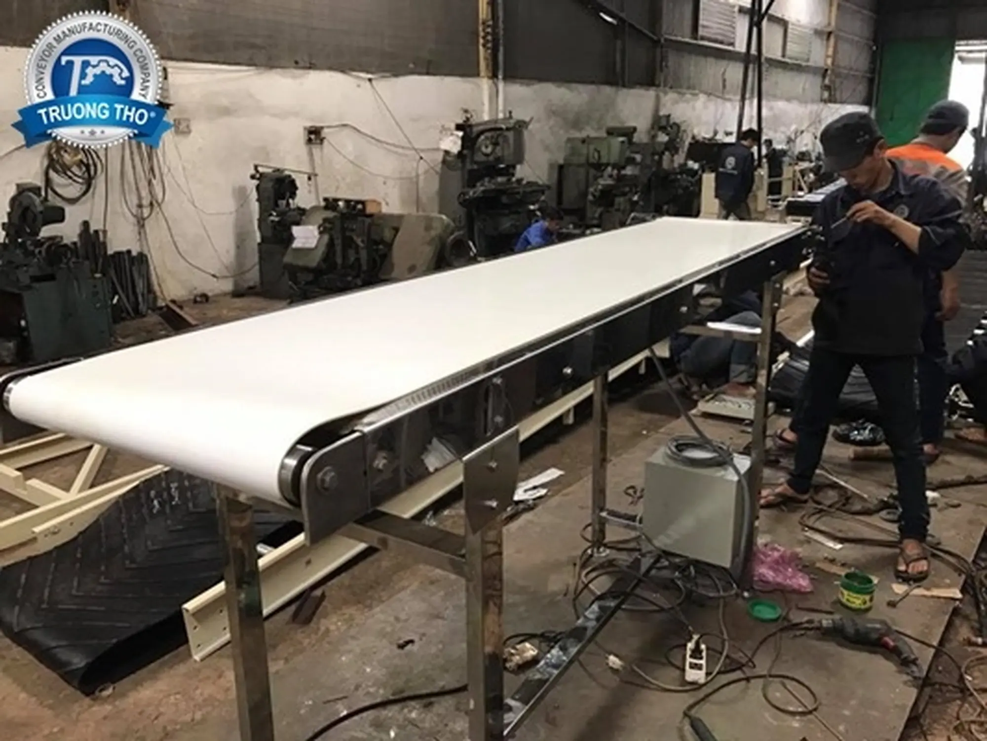 Băng tải Pvc trắng