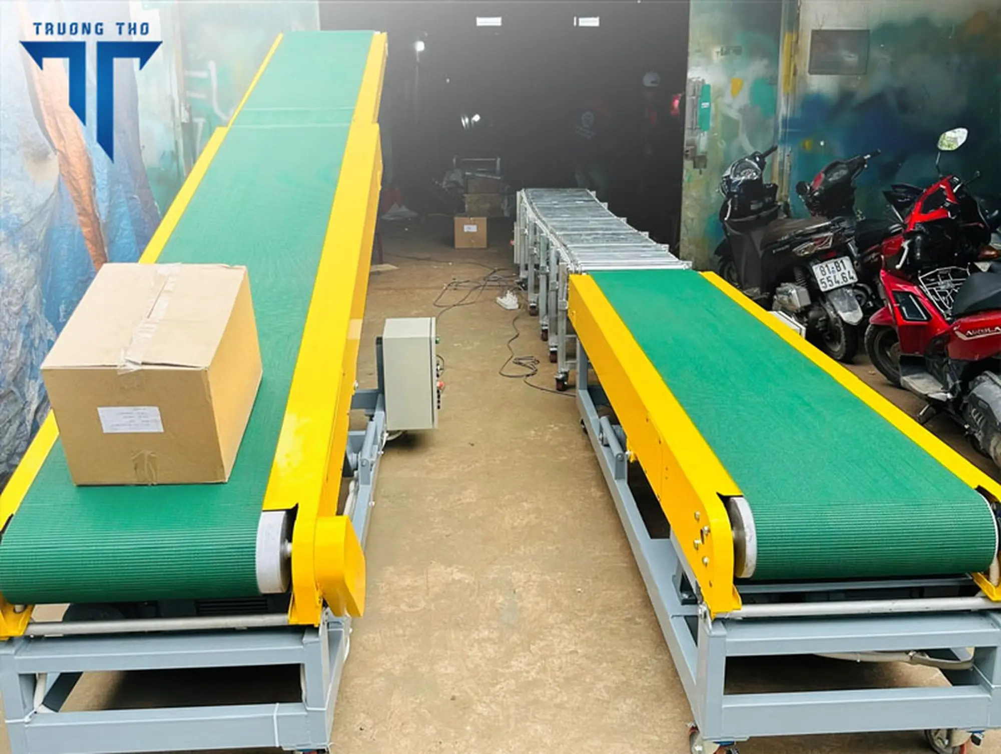 Băng tải PVC dán gân