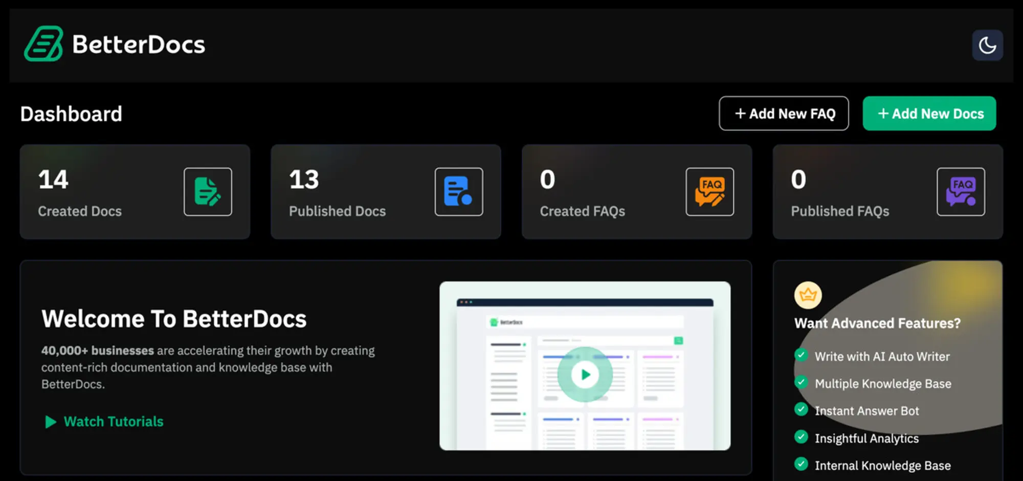 giao diện betterdocs hiện đại, dễ tùy biến