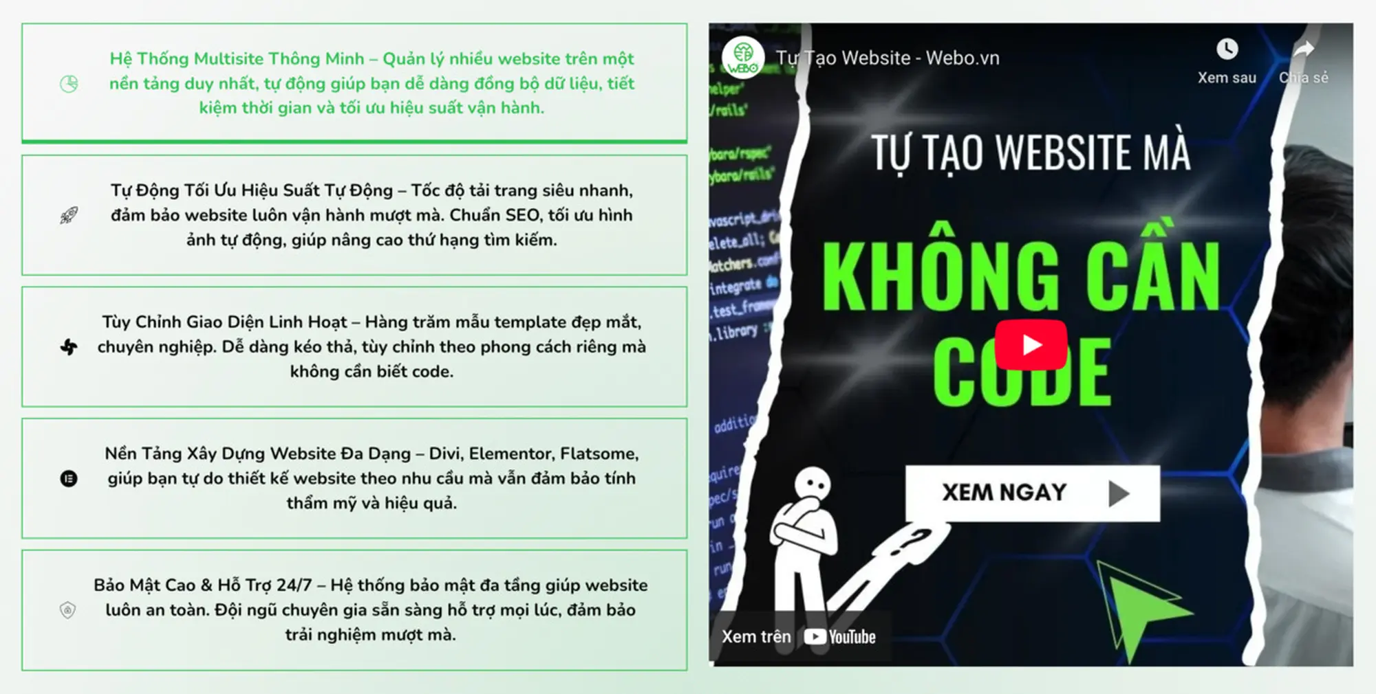sử dụng video ngoài nguồn trang