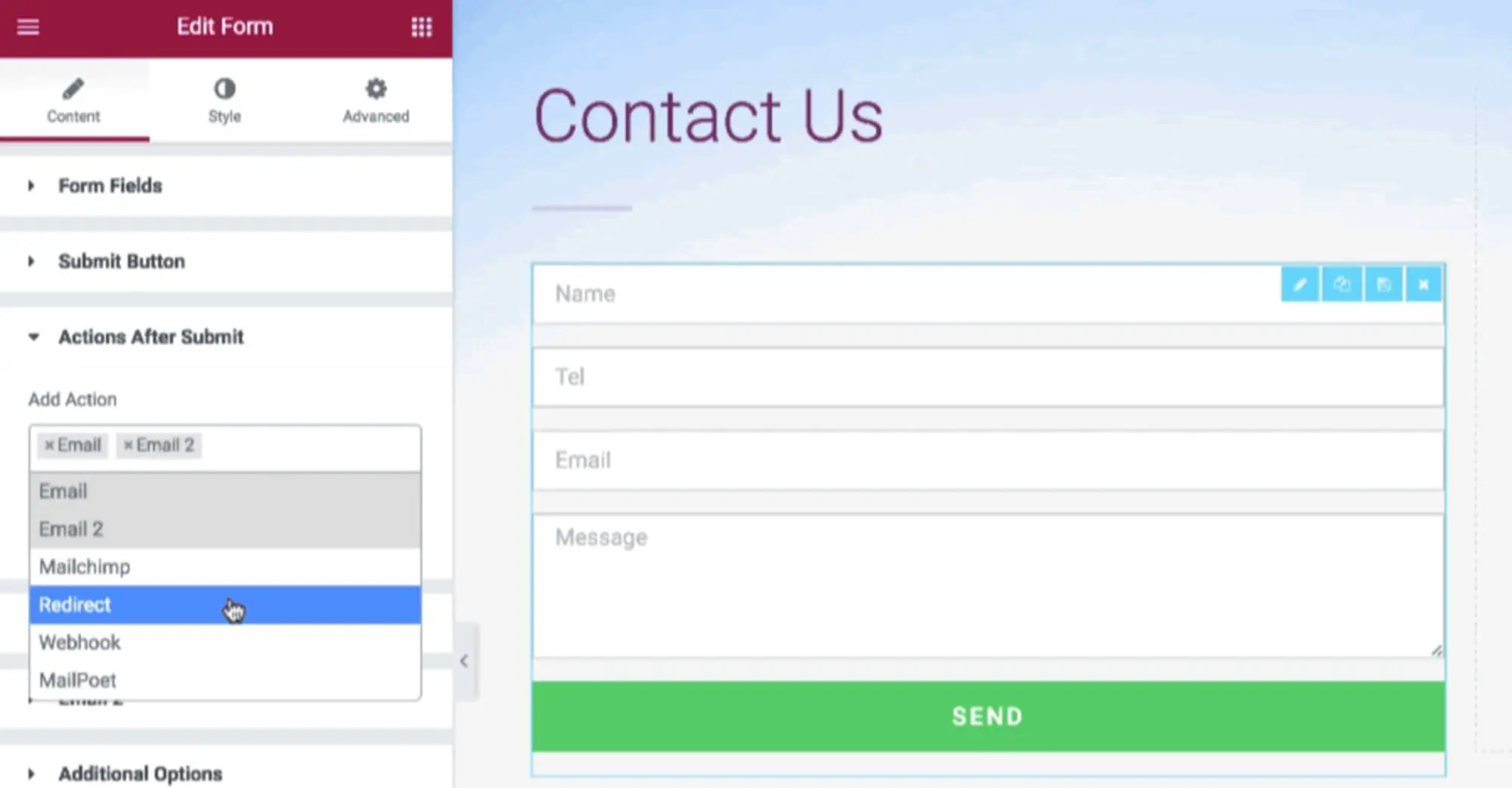 thêm mailchimp vào biểu mẫu của bạn