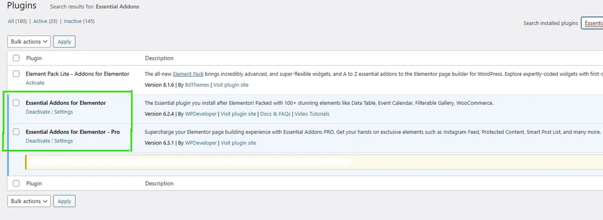 cài đặt essential addons for elementor