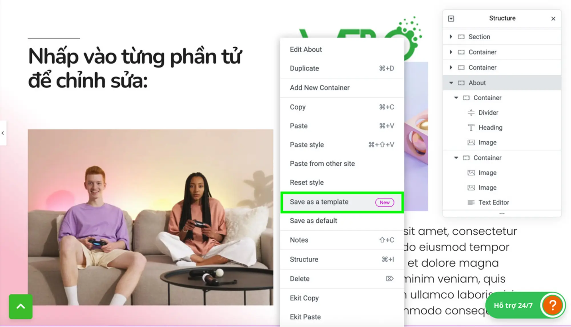 lưu block để tái sử dụng
