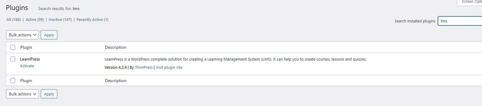 cách kích hoạt plugin lms trên wordpress