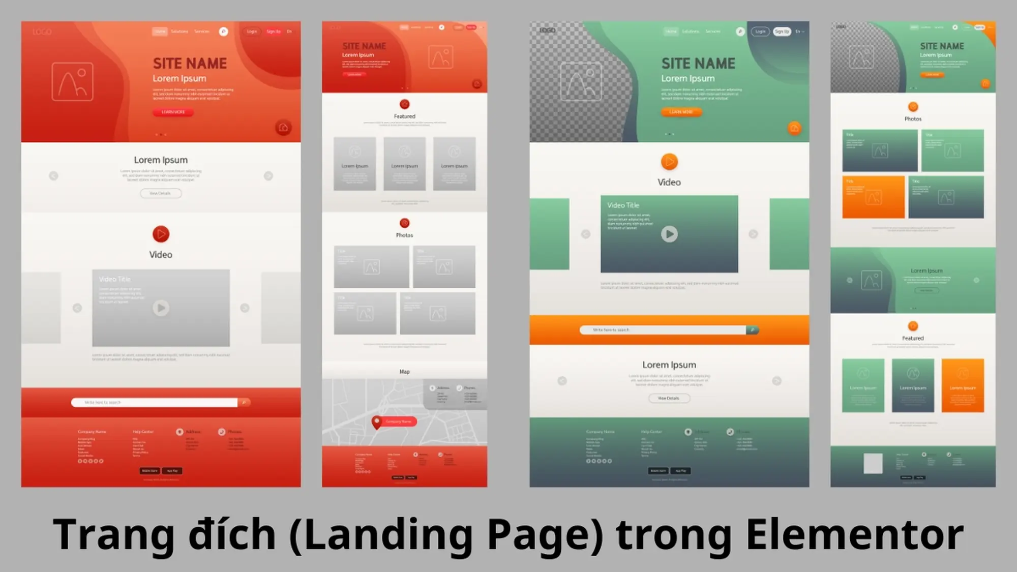 trang đích (landing page) trong elementor